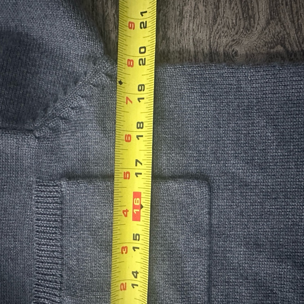 JH collectibles Dark Charcoal Button-Up Merino Wool Cardigan size L - Picture 9 of 13